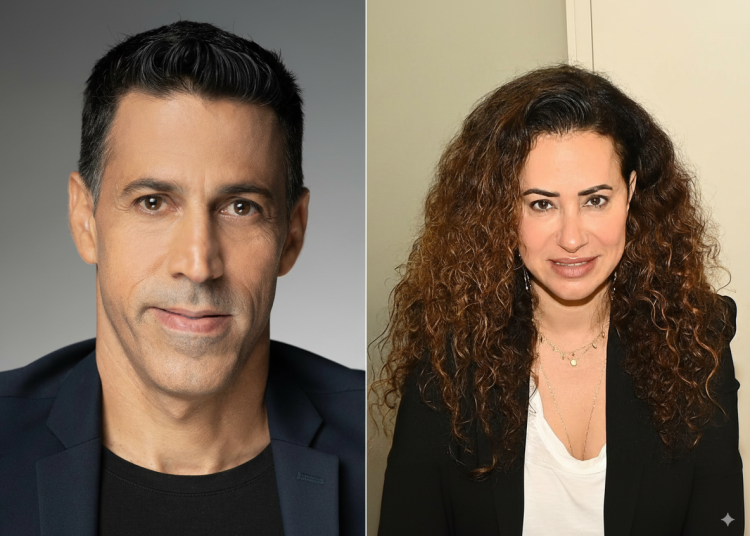 מימין טל גרנות גולדשטיין מנכ"ל הוט צילום תמר מוצפי ומימין אלי אדדי מנכ"ל סלקום צילום רמי זרנגר