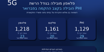 פלאפון ראשונה בהיקף רשת דור 5 – אבל בפברואר PHI הובילה בקצב ההקמה